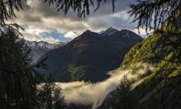 High mountains with greenery