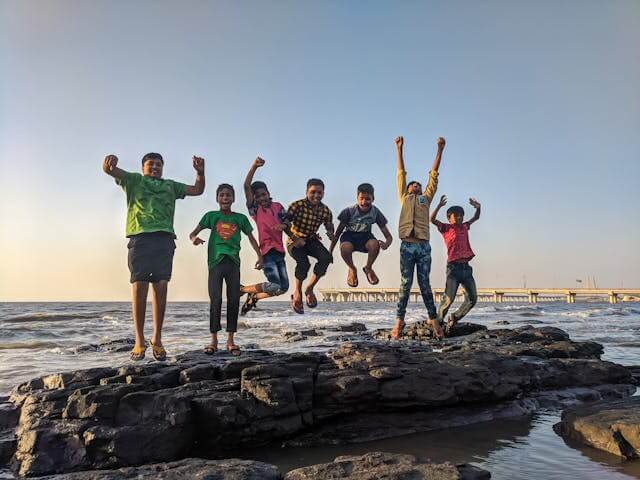 kids having fun in picnic